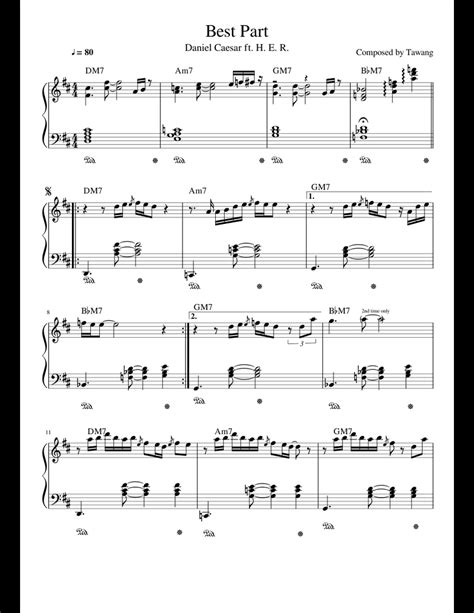 best part sheet music|best part lead sheet music.